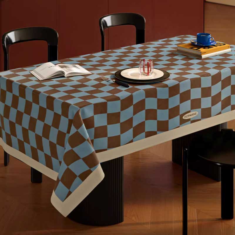 4color retro check table cloth