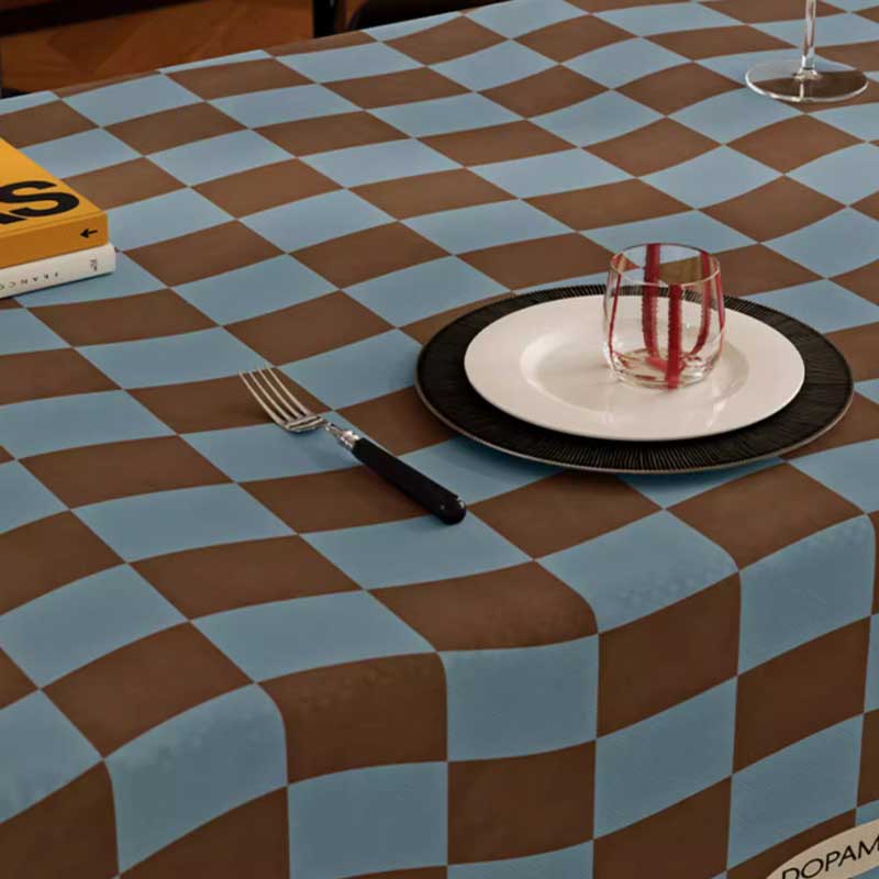 4color retro check table cloth