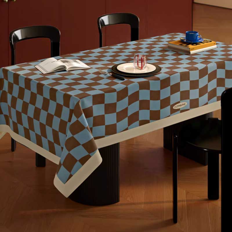 4color retro check table cloth