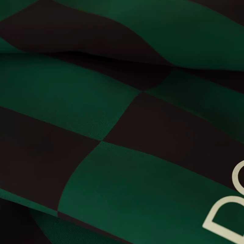 4color retro check chair cushion