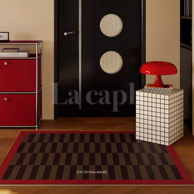 retro check door mat (4colors)