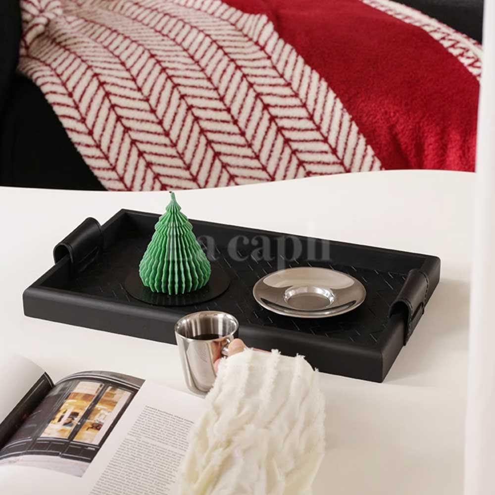 leather knit accessory tray (2colors)
