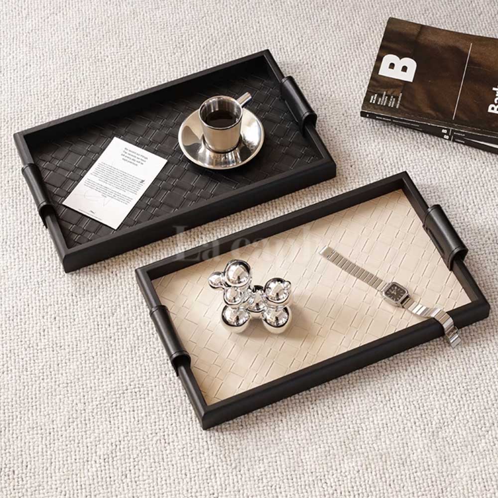 leather knit accessory tray (2colors)