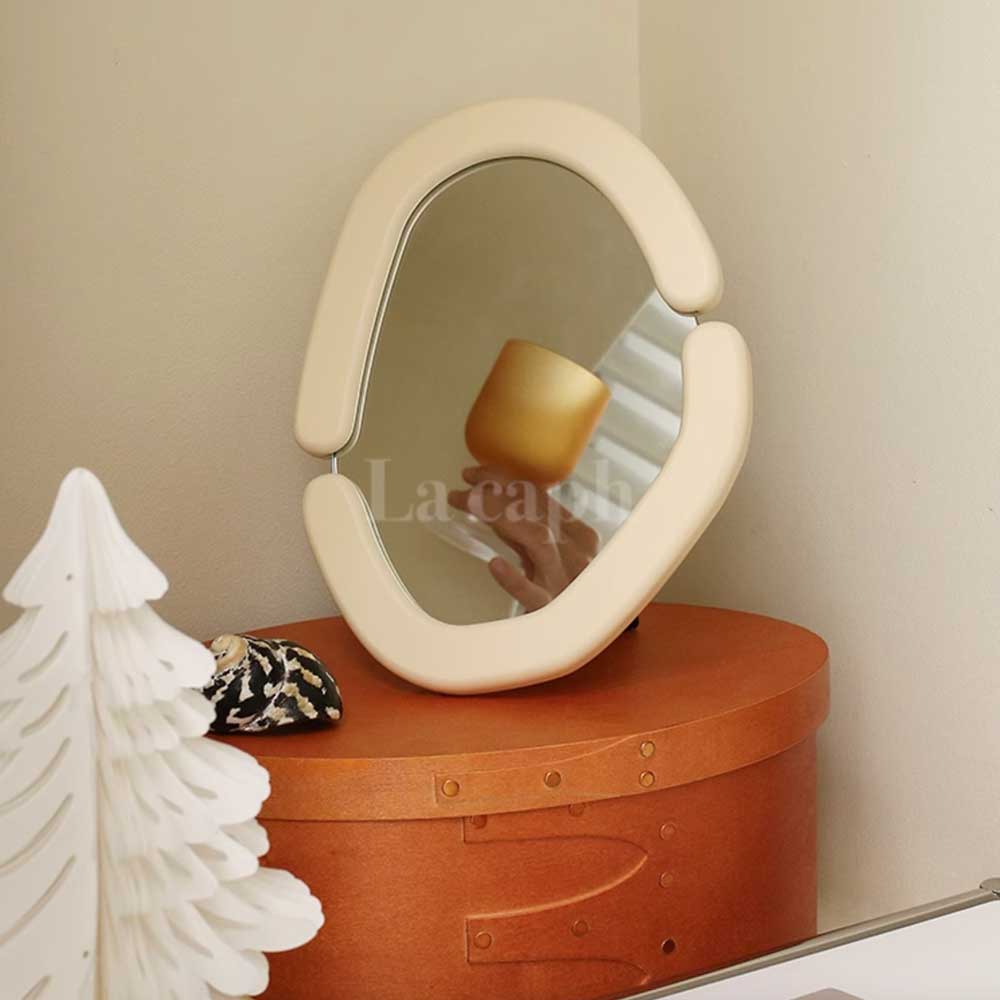 wood edge mirror