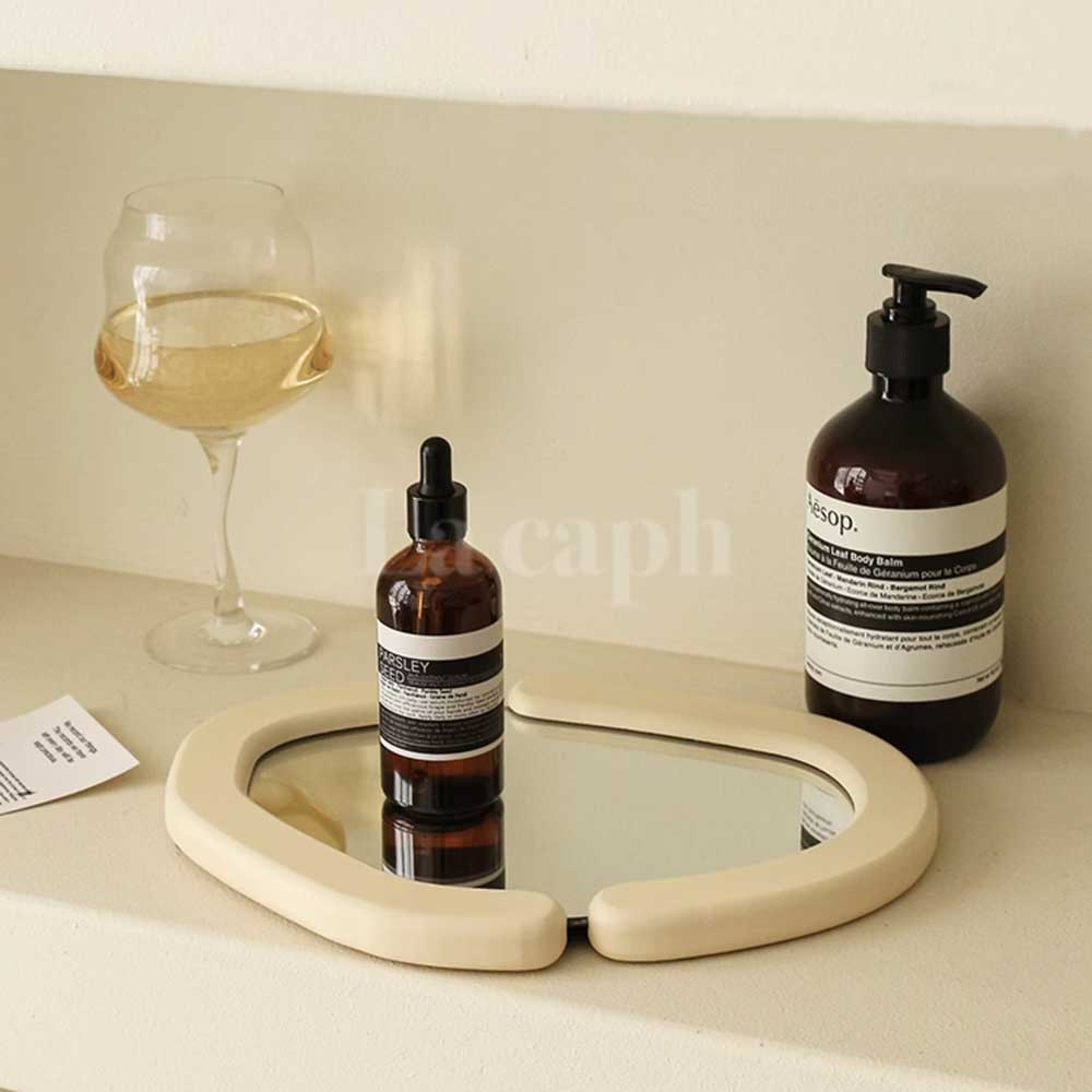 wood edge mirror