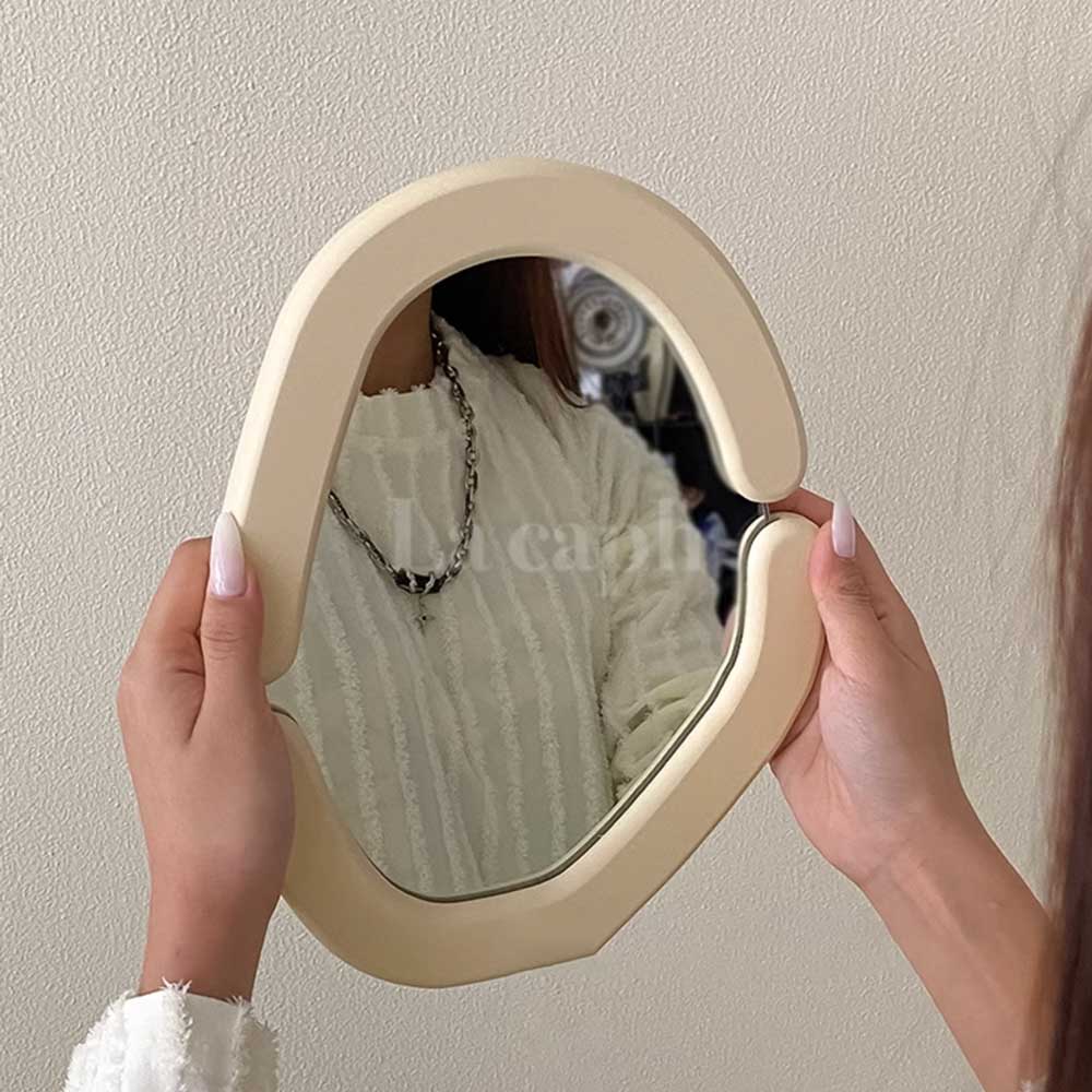 wood edge mirror