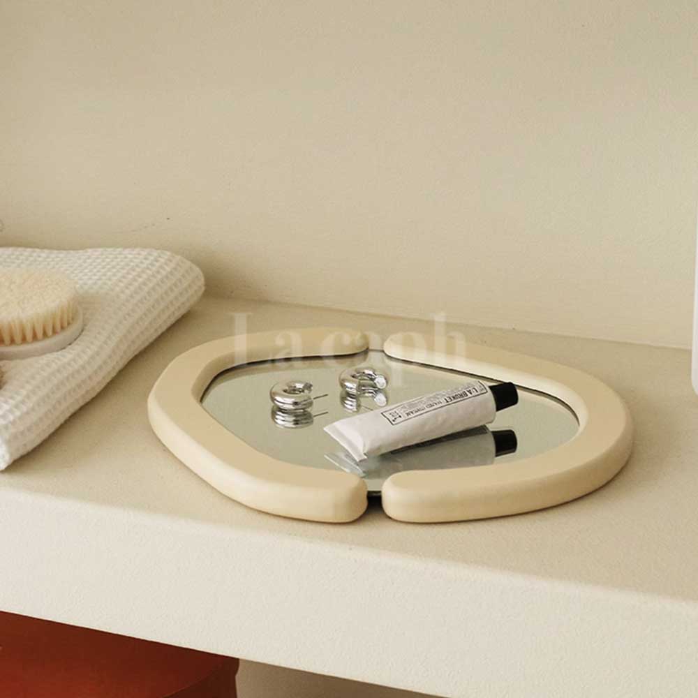 wood edge mirror