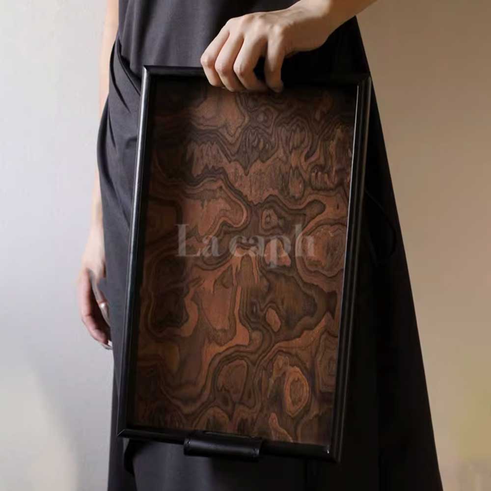 wood grain accessory tray