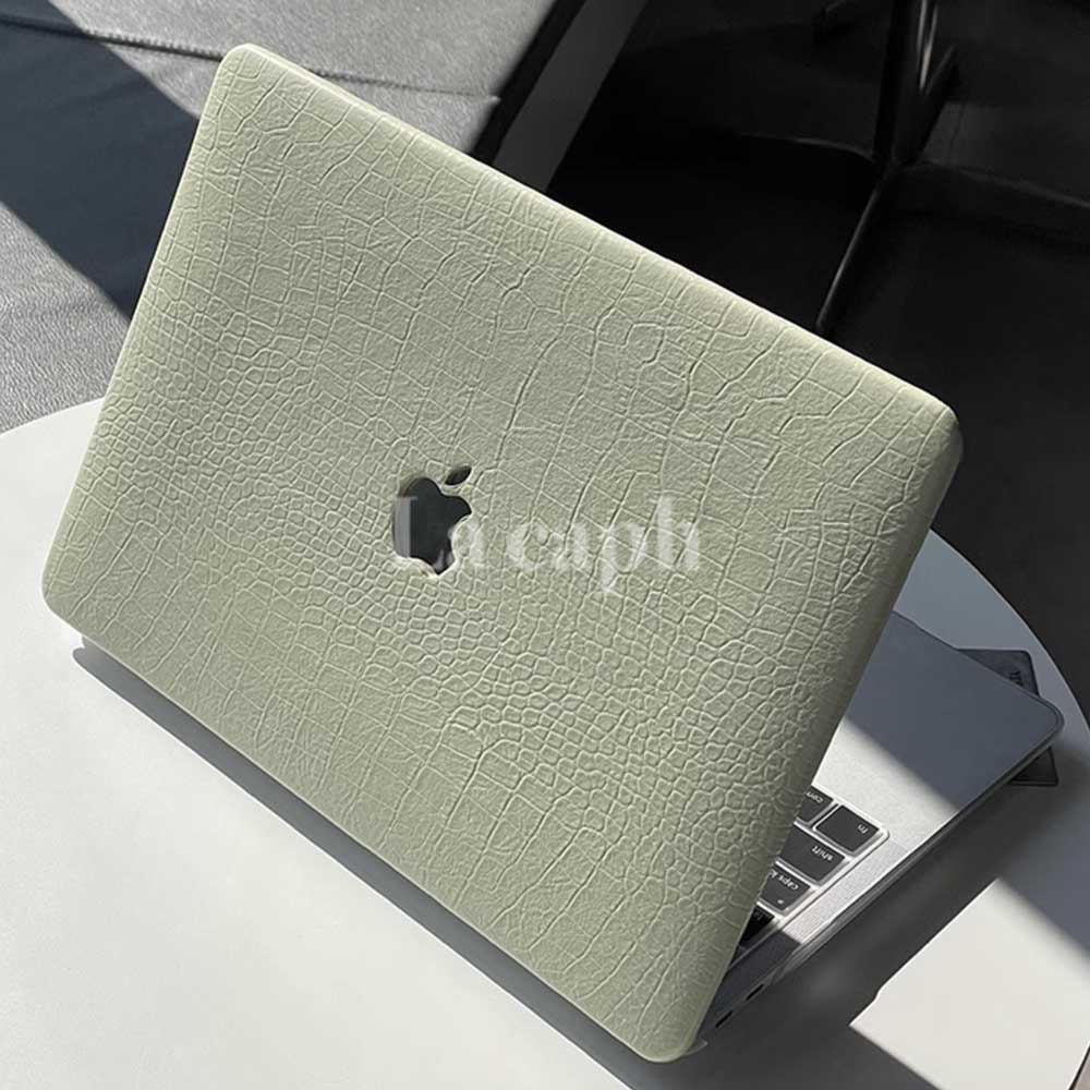 green crocodile Mac book case