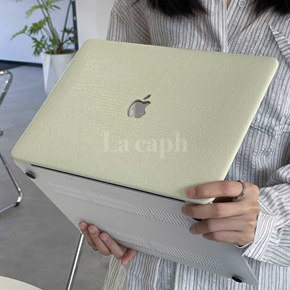 green crocodile Mac book case