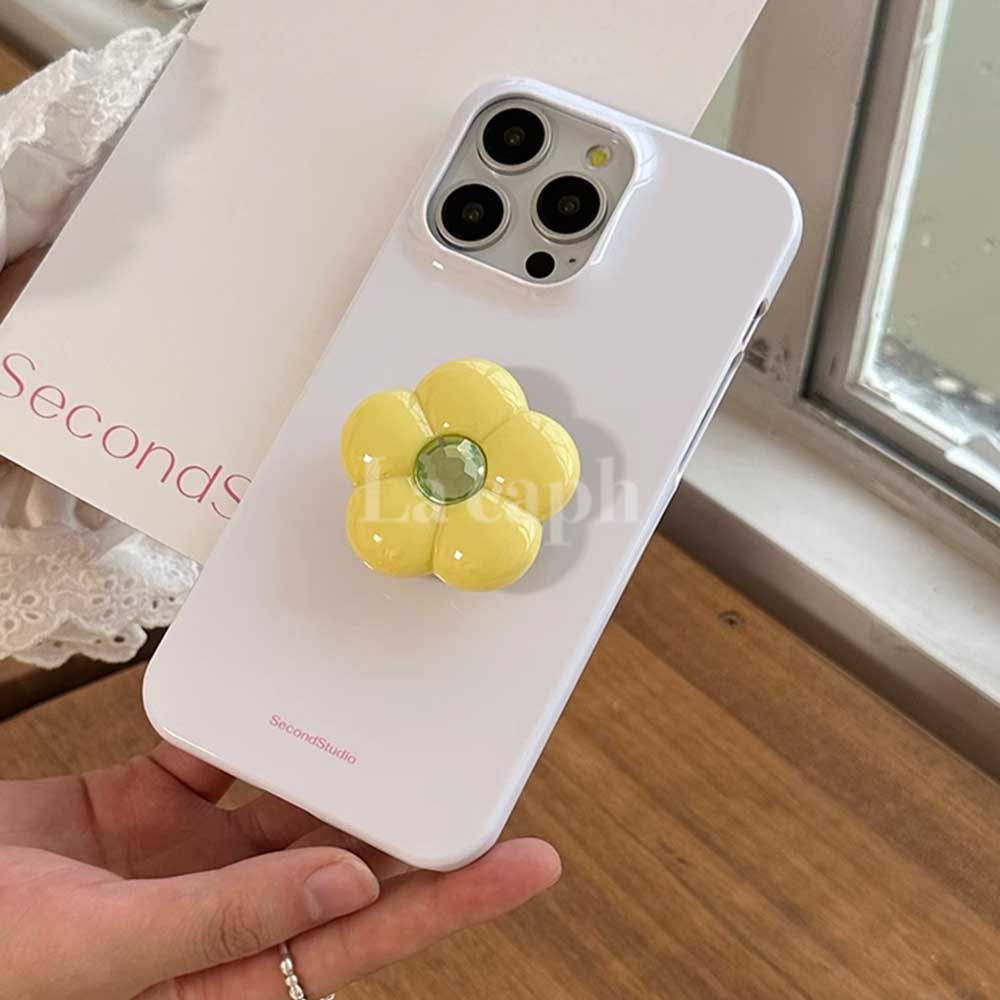 flower grip white iPhone case (6colors)