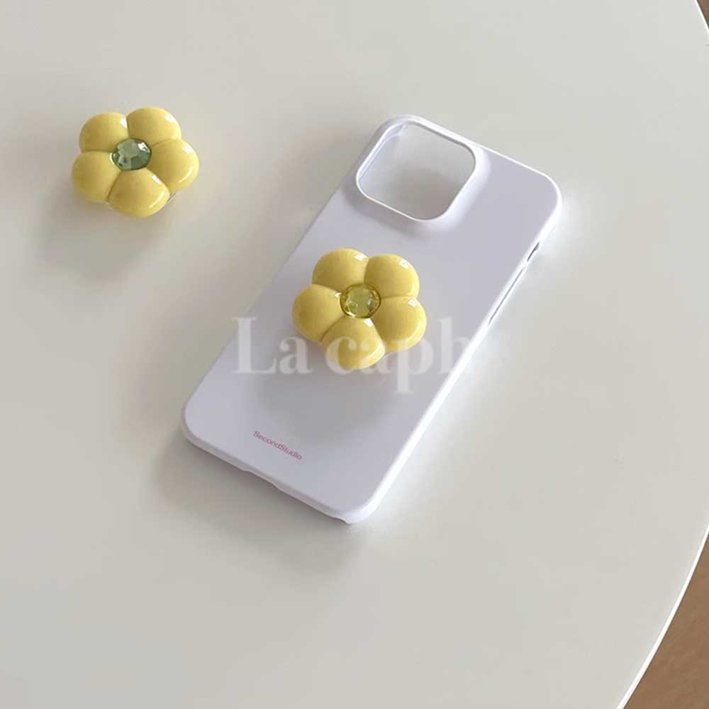 flower grip white iPhone case (6colors)