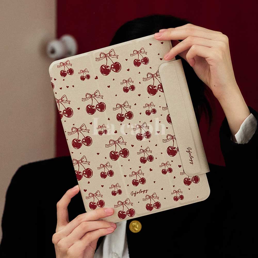 cherry ribbon iPad case