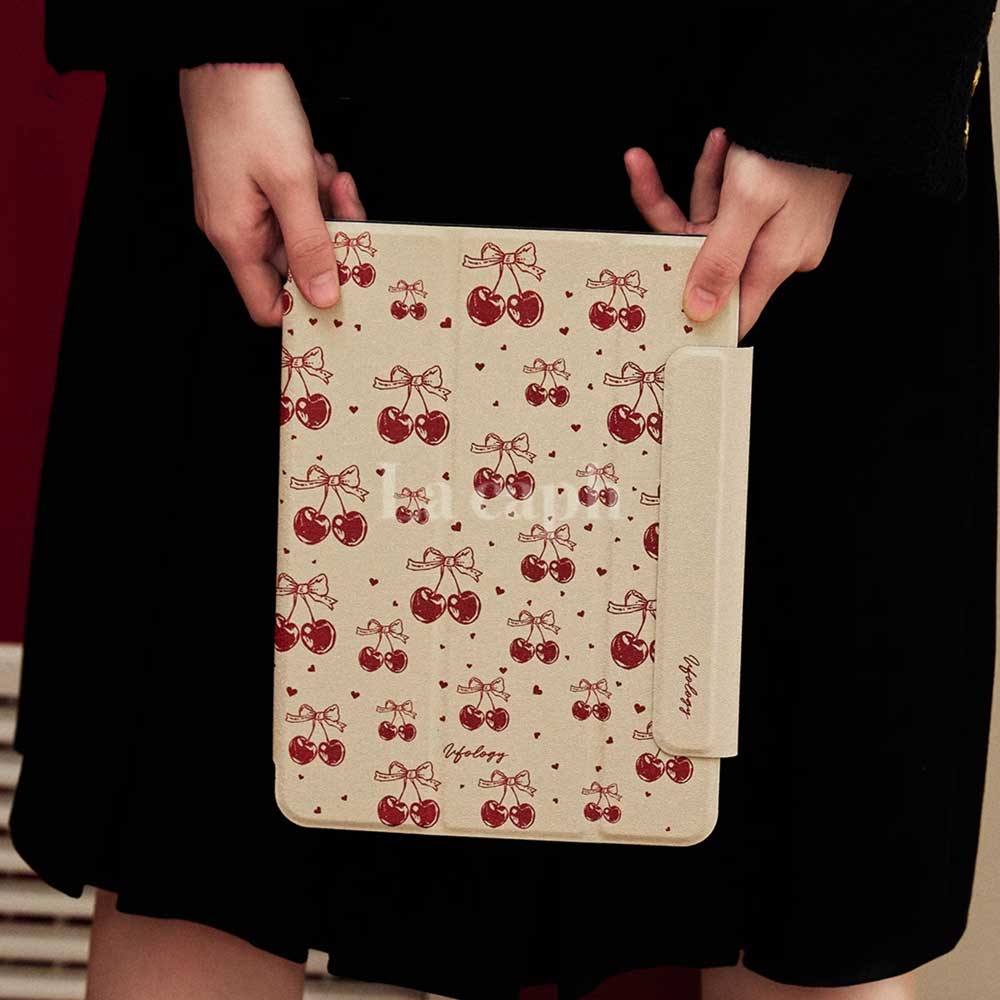 cherry ribbon iPad case