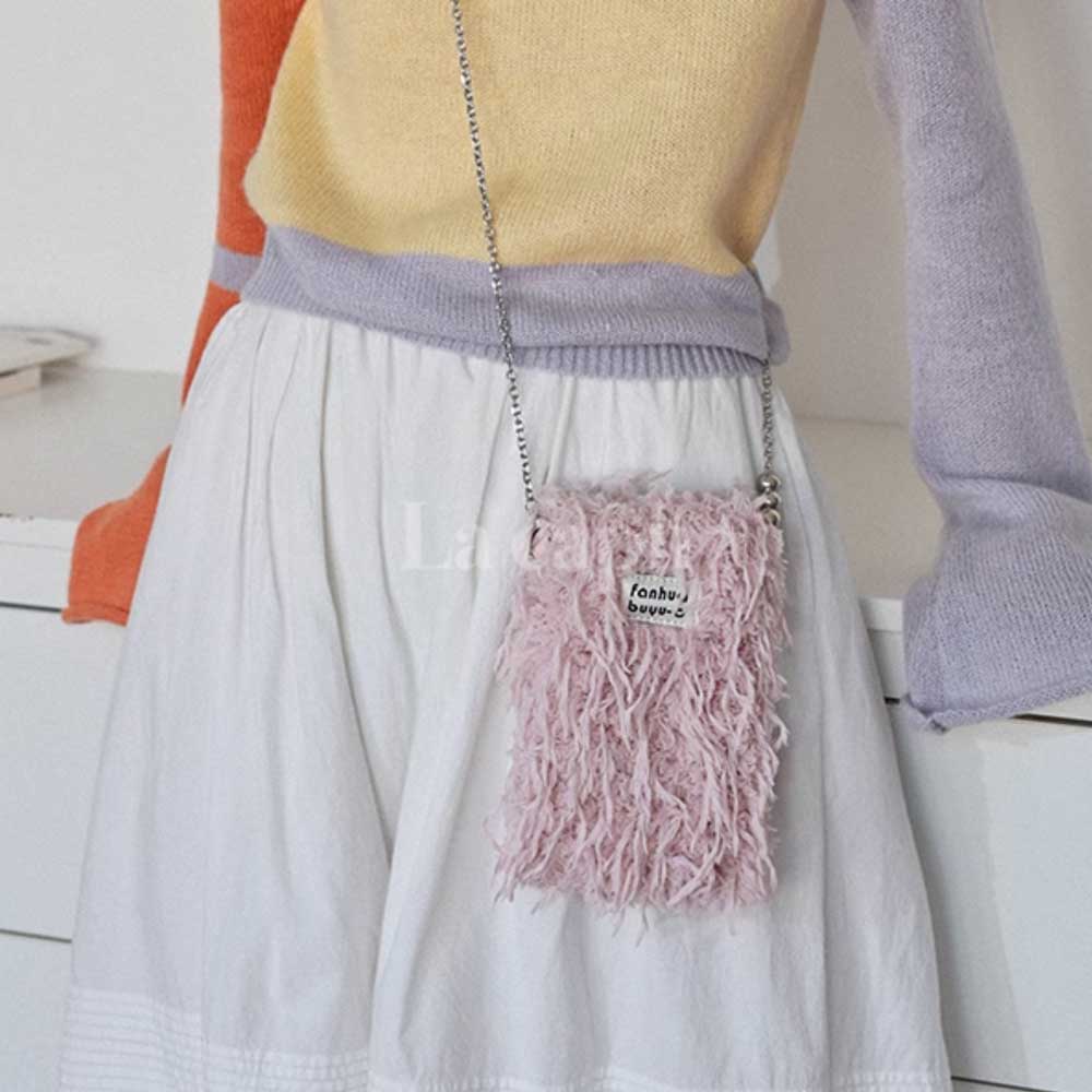 fluffy charm iPhone bag (4colors)