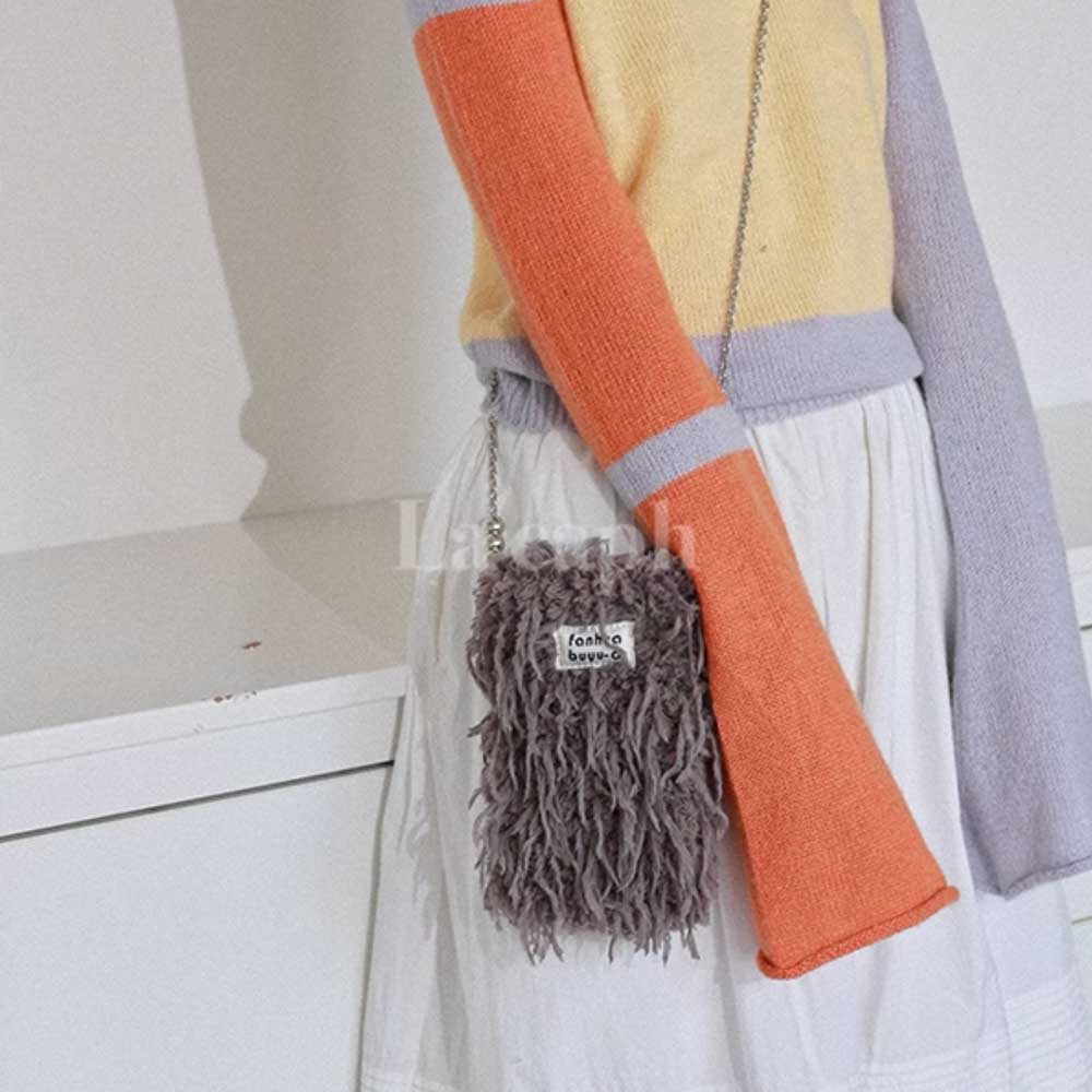 fluffy charm iPhone bag (4colors)