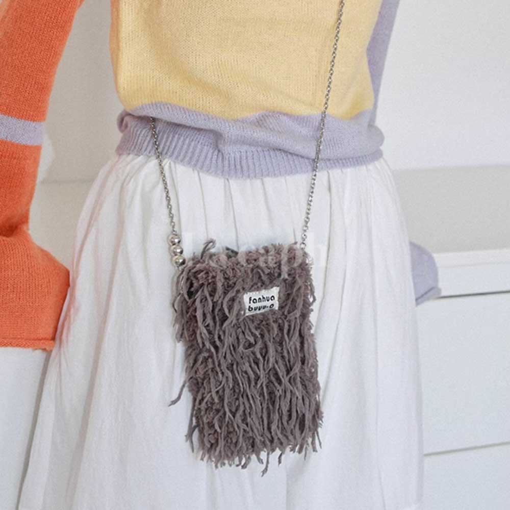 fluffy charm iPhone bag (4colors)