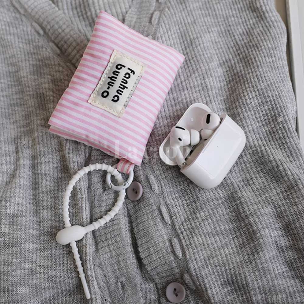 mini stripe Airpods case bag (5colors)