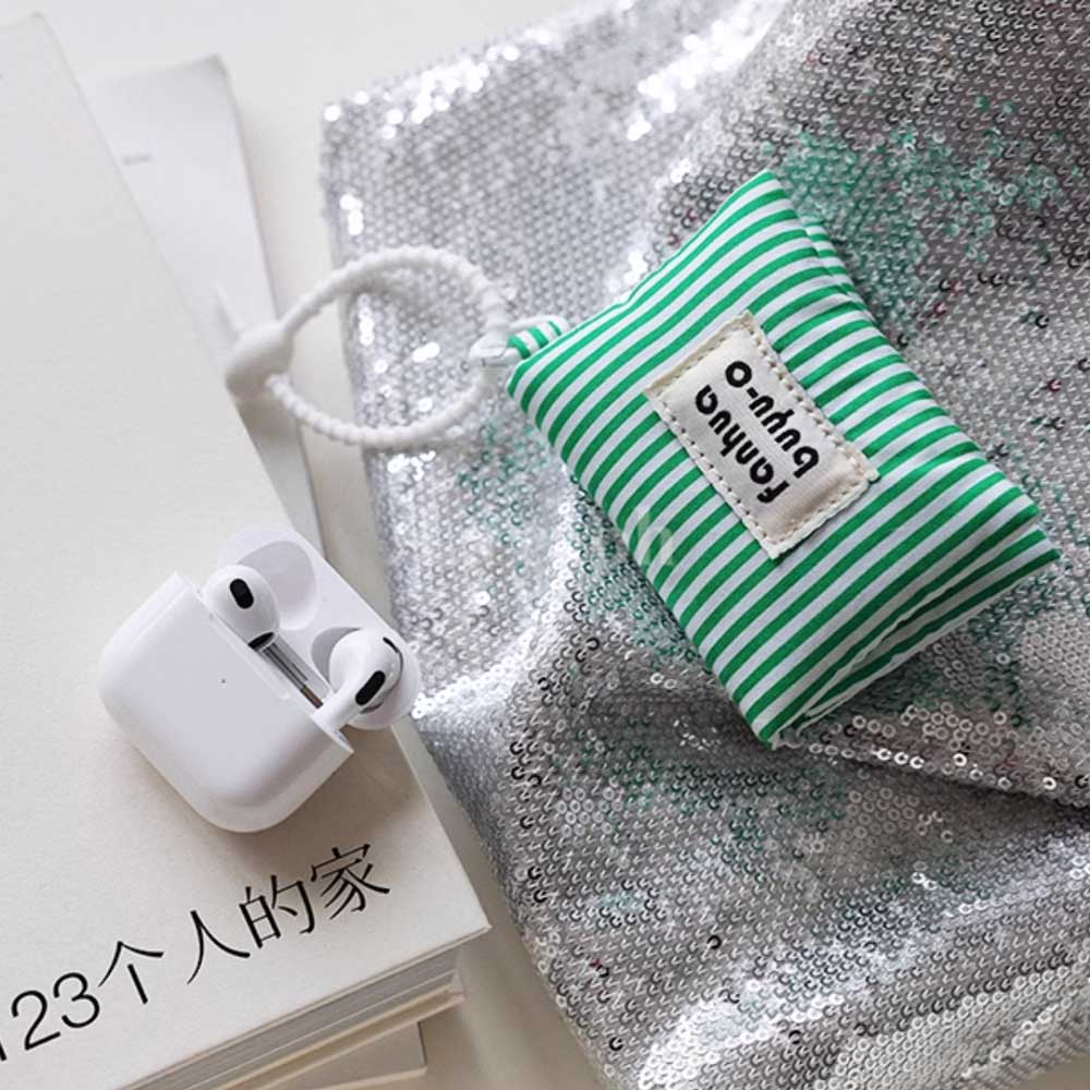 mini stripe Airpods case bag (5colors)