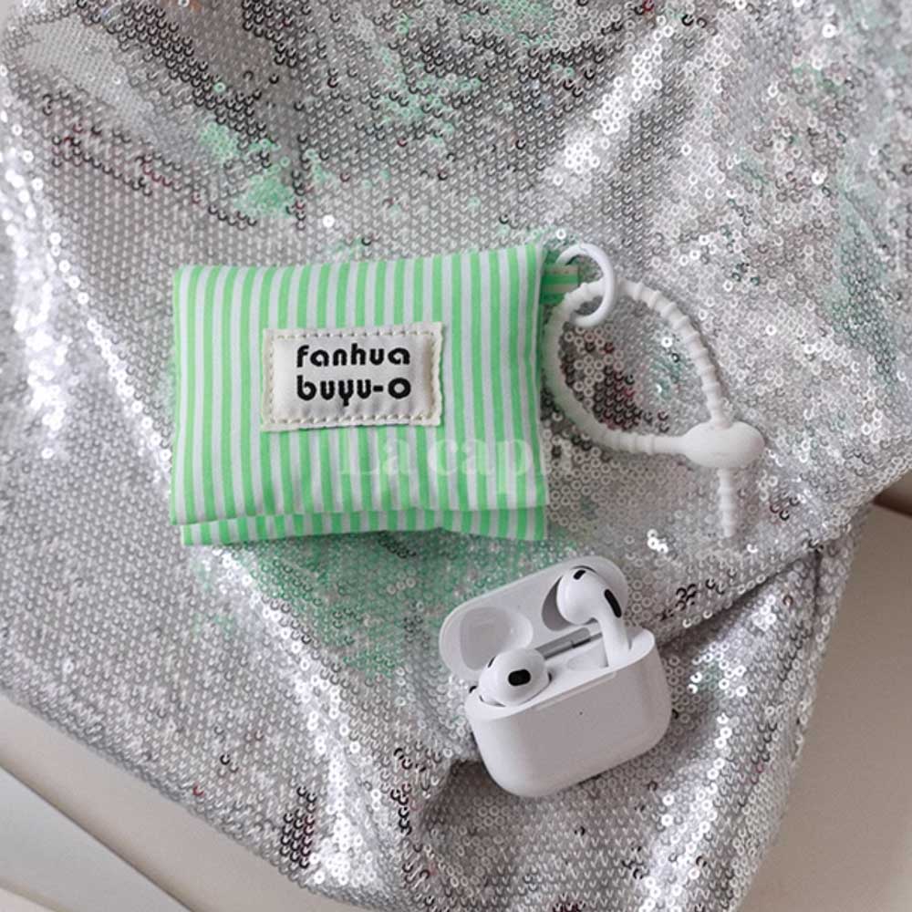 mini stripe Airpods case bag (5colors)