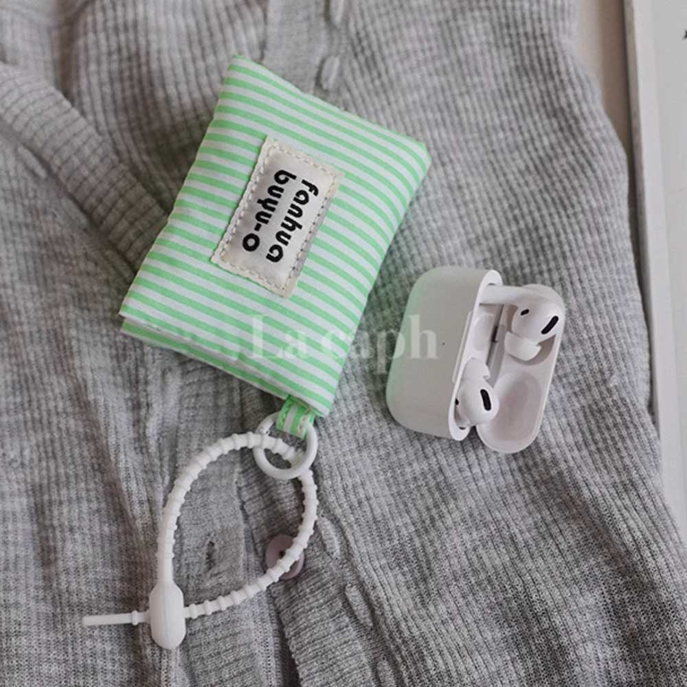 mini stripe Airpods case bag (5colors)