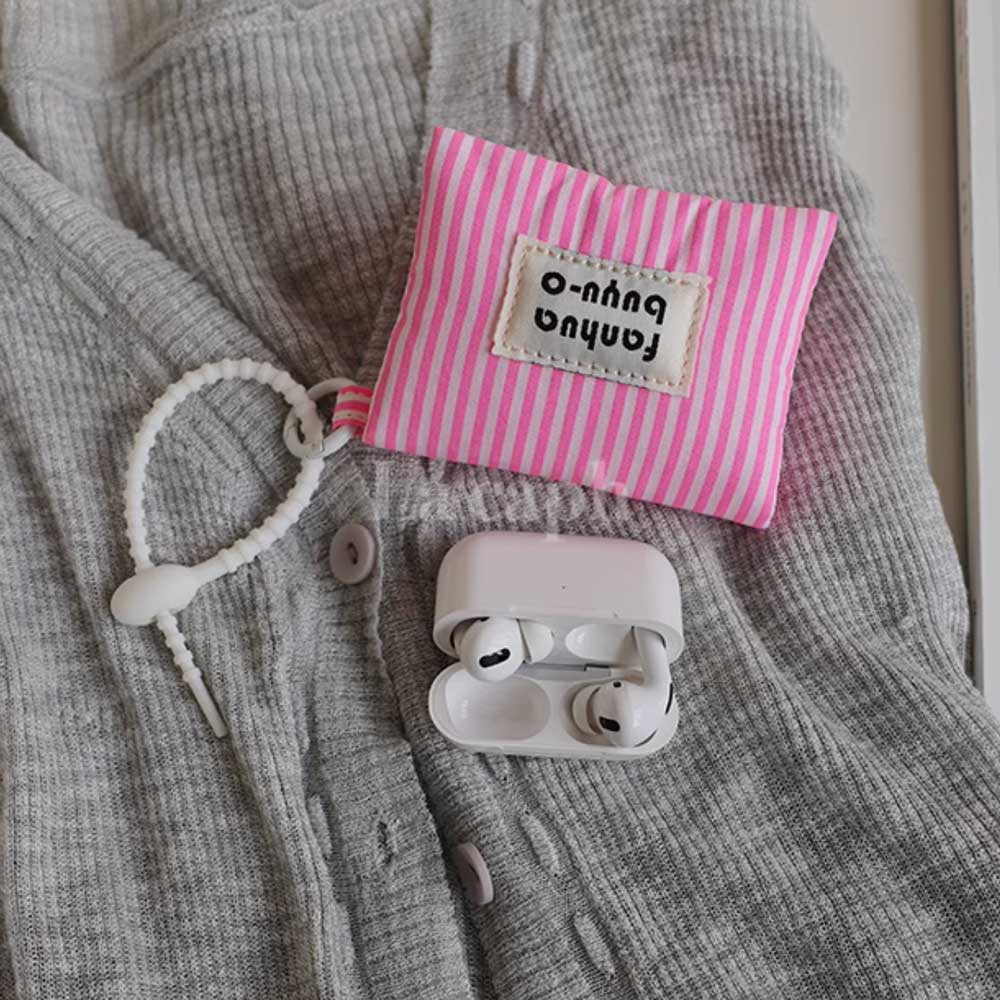 mini stripe Airpods case bag (5colors)