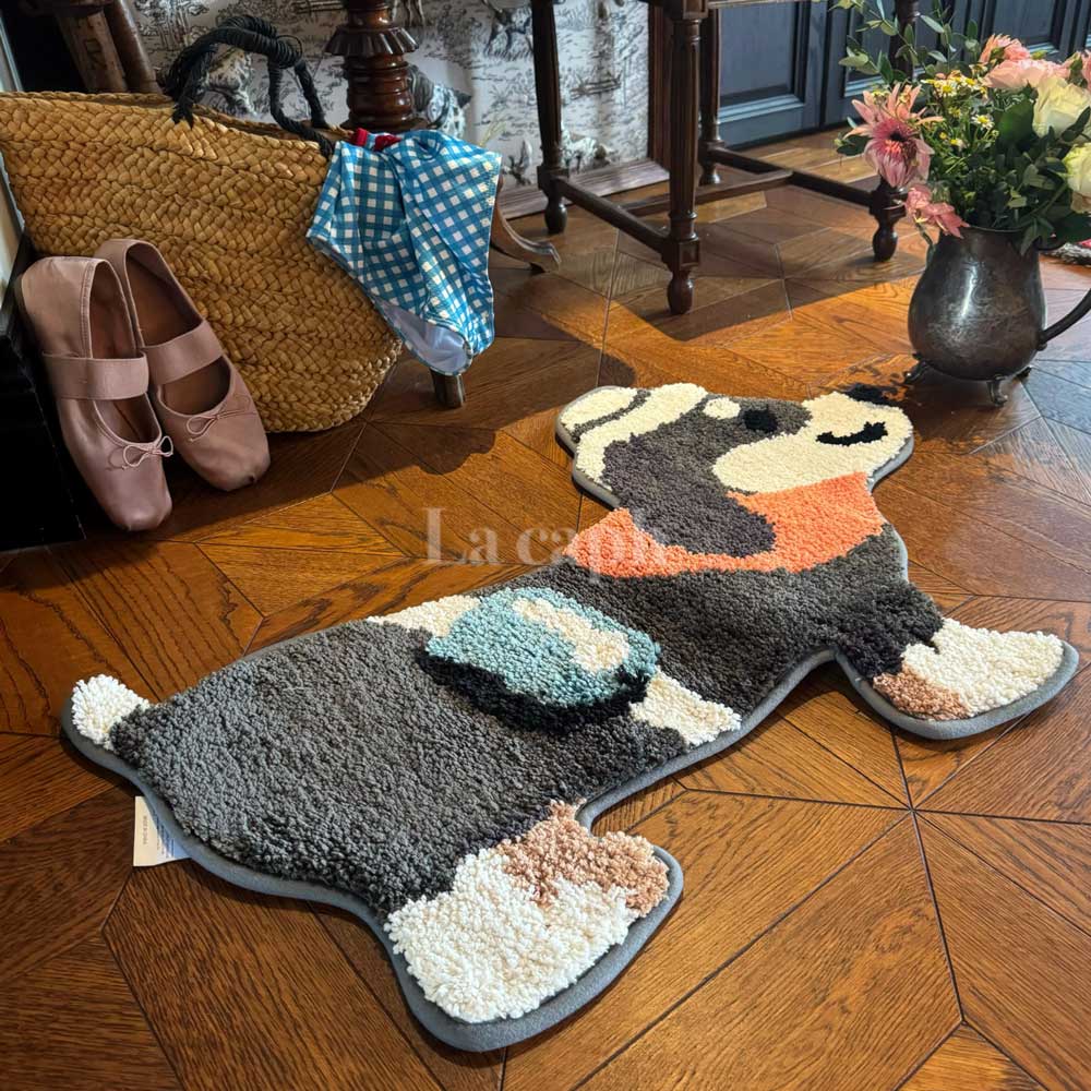 cute dog shape rug (2designs)