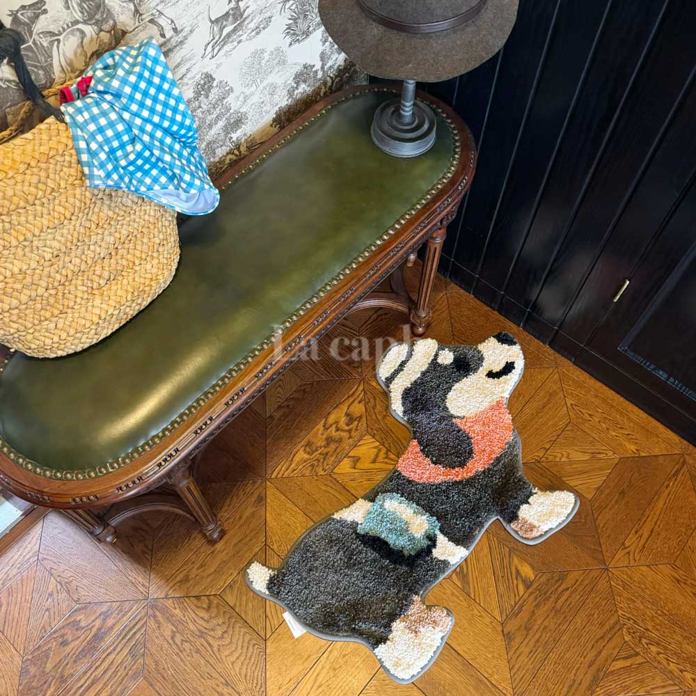 cute dog shape rug (2designs)