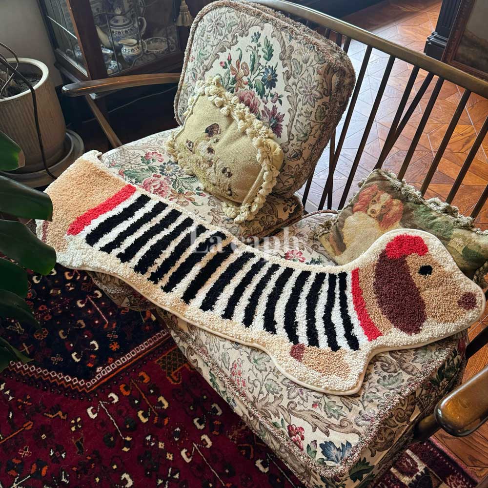 cute dog shape rug (2designs)