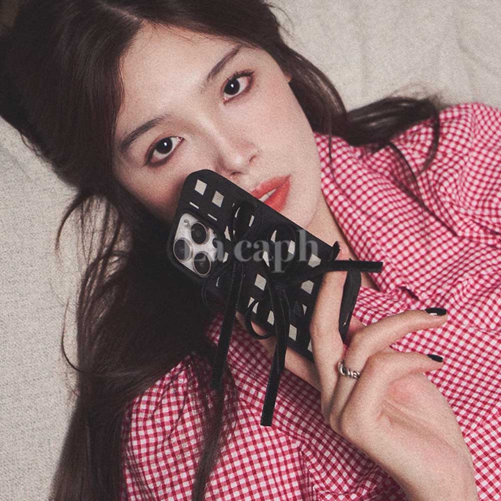gingham ribbon iPhone case