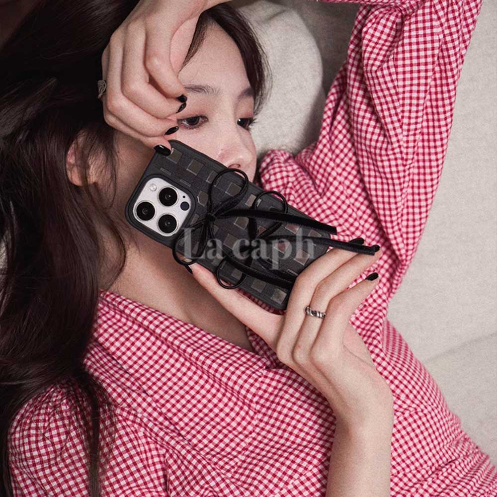 gingham ribbon iPhone case
