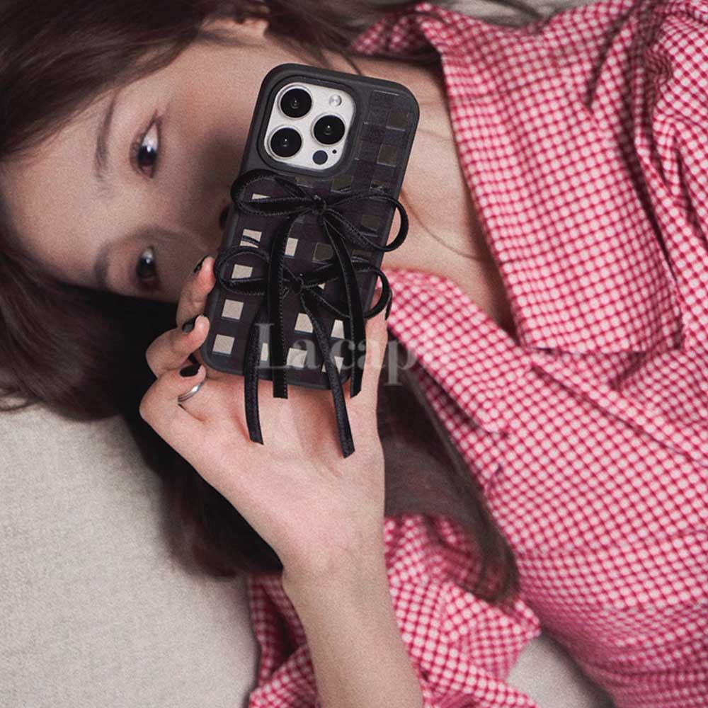 gingham ribbon iPhone case