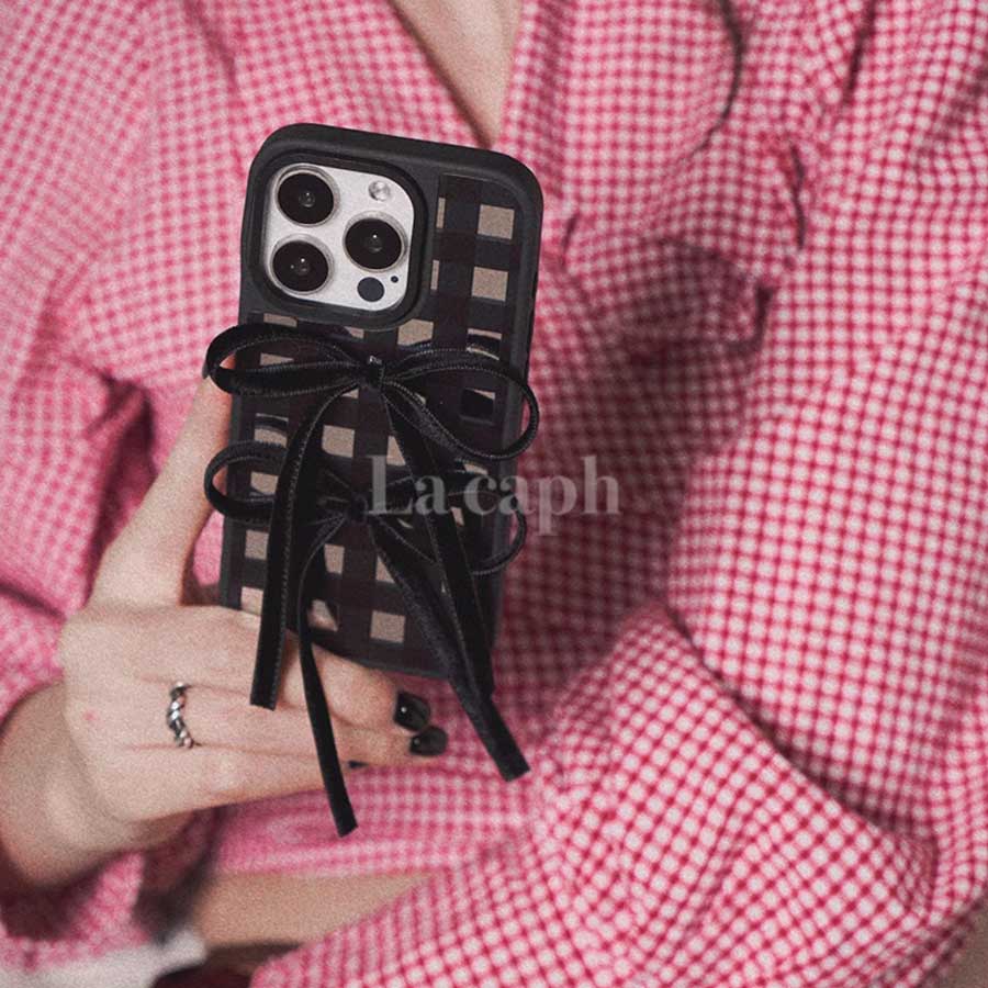 gingham ribbon iPhone case