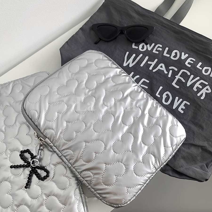 heart quilted PC bag (2colors)