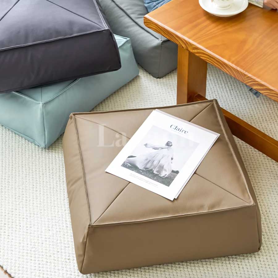 square leather bead cushion (4colors)