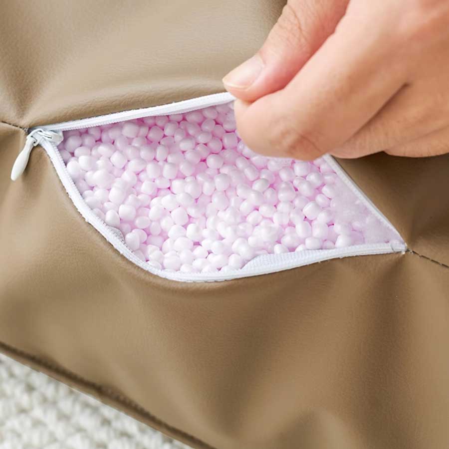 square leather bead cushion (4colors)