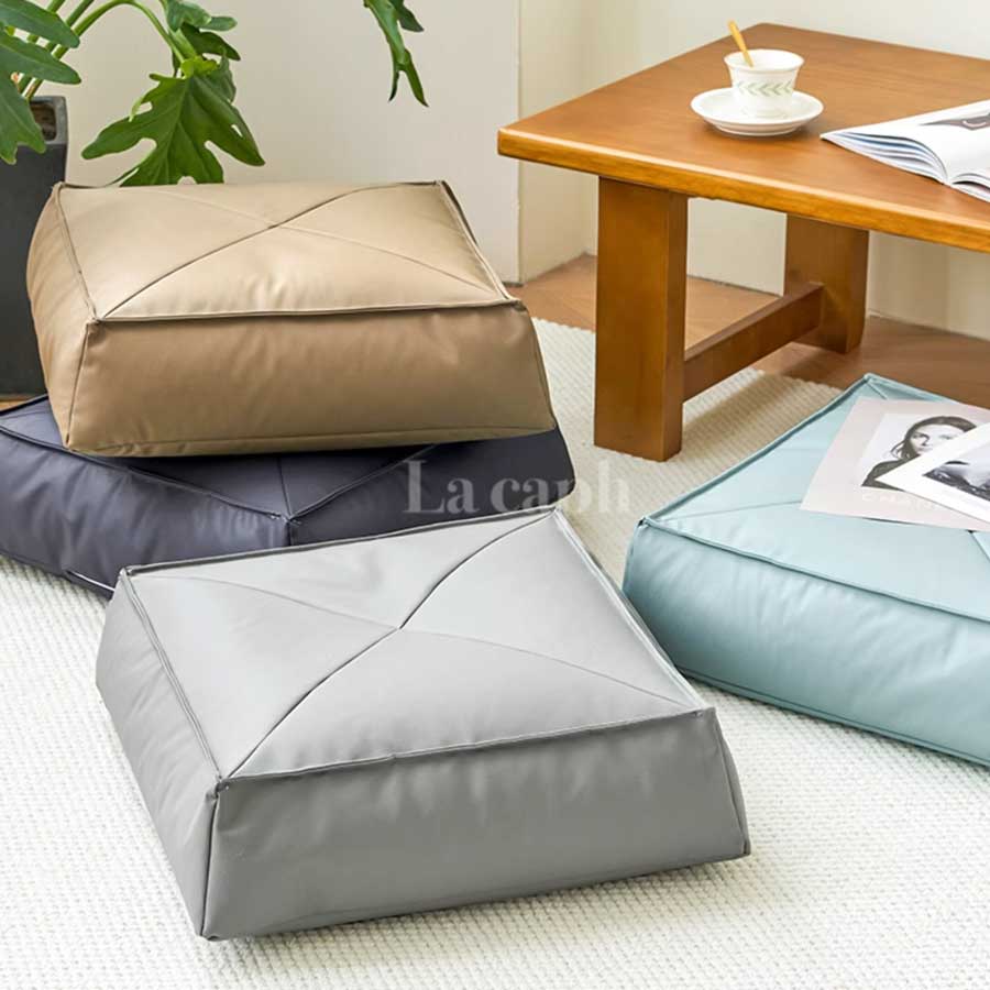 square leather bead cushion (4colors)