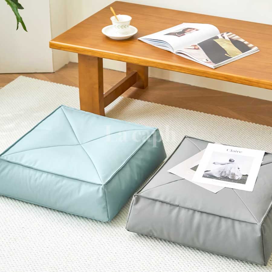 square leather bead cushion (4colors)