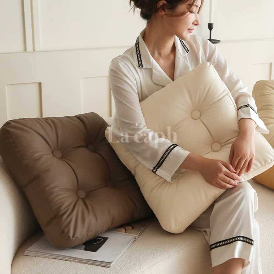 square PU leather cushion (4colors)