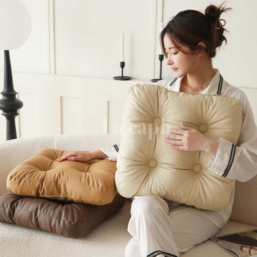 square PU leather cushion (4colors)