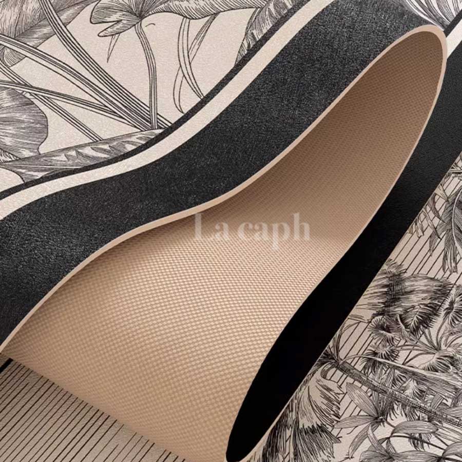 black jungle bath mat