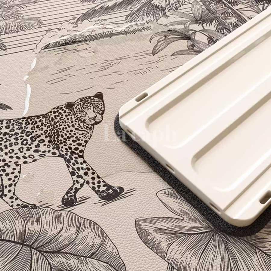 black jungle kitchen mat