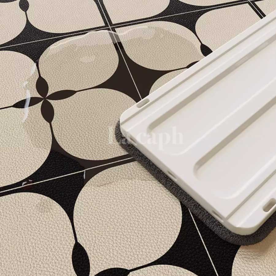 black tile kitchen mat