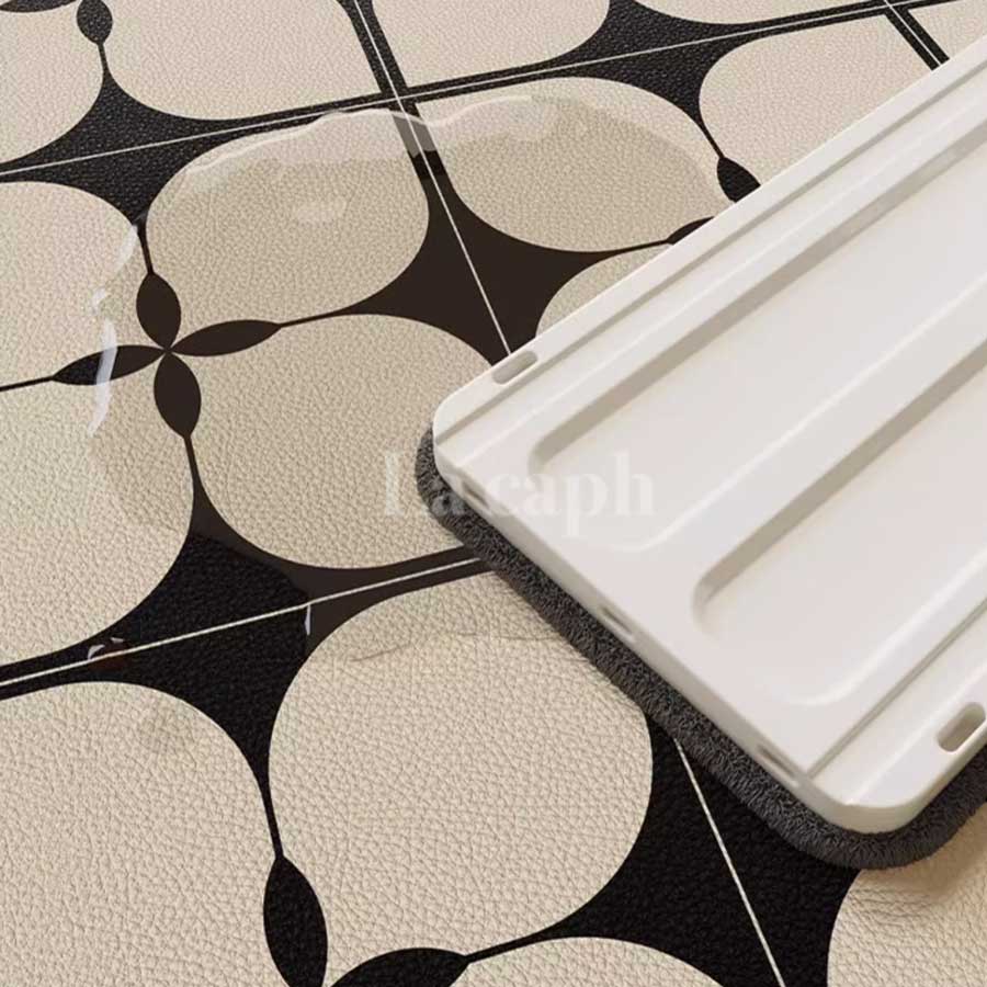black tile door mat