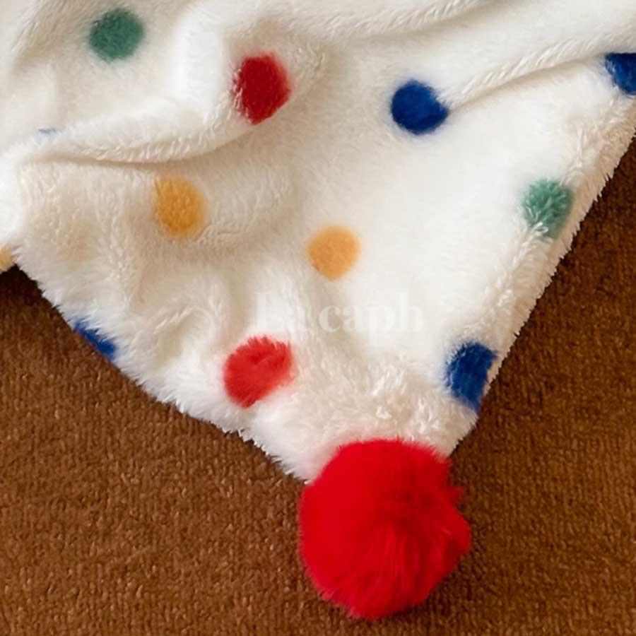 pom pom fleece blanket (3designs)