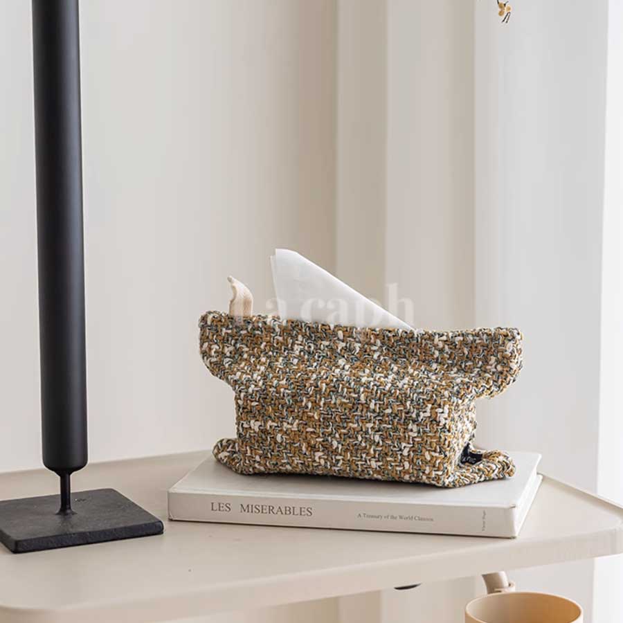 mix knit tissue cover (3colors)