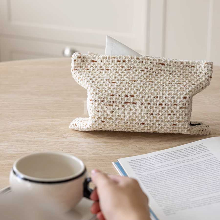 mix knit tissue cover (3colors)