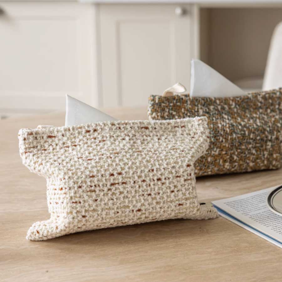 mix knit tissue cover (3colors)