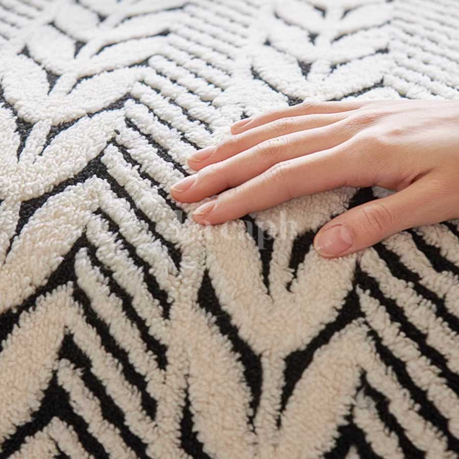 leaf boa sofa cover & cushion cover (6colors)(110×110cm〜)