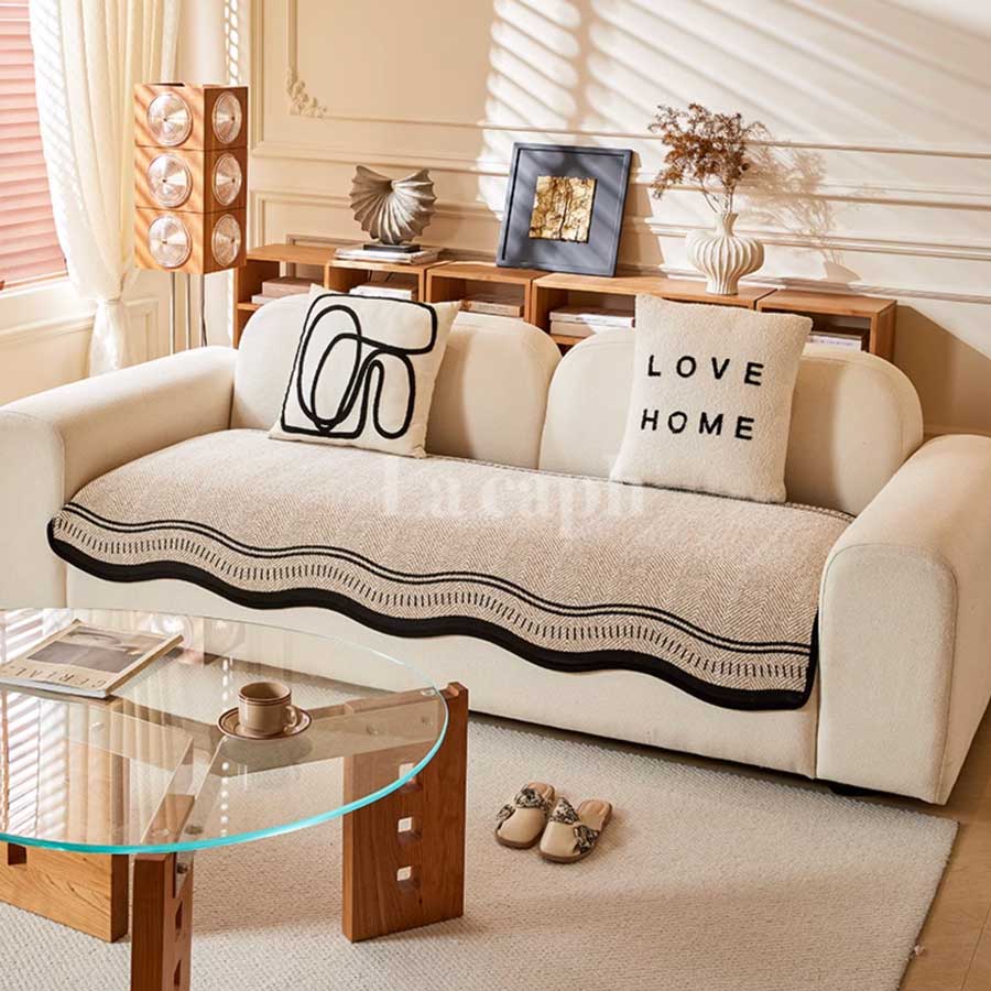 wave edge sofa cover (2colors)(70×70cm〜)